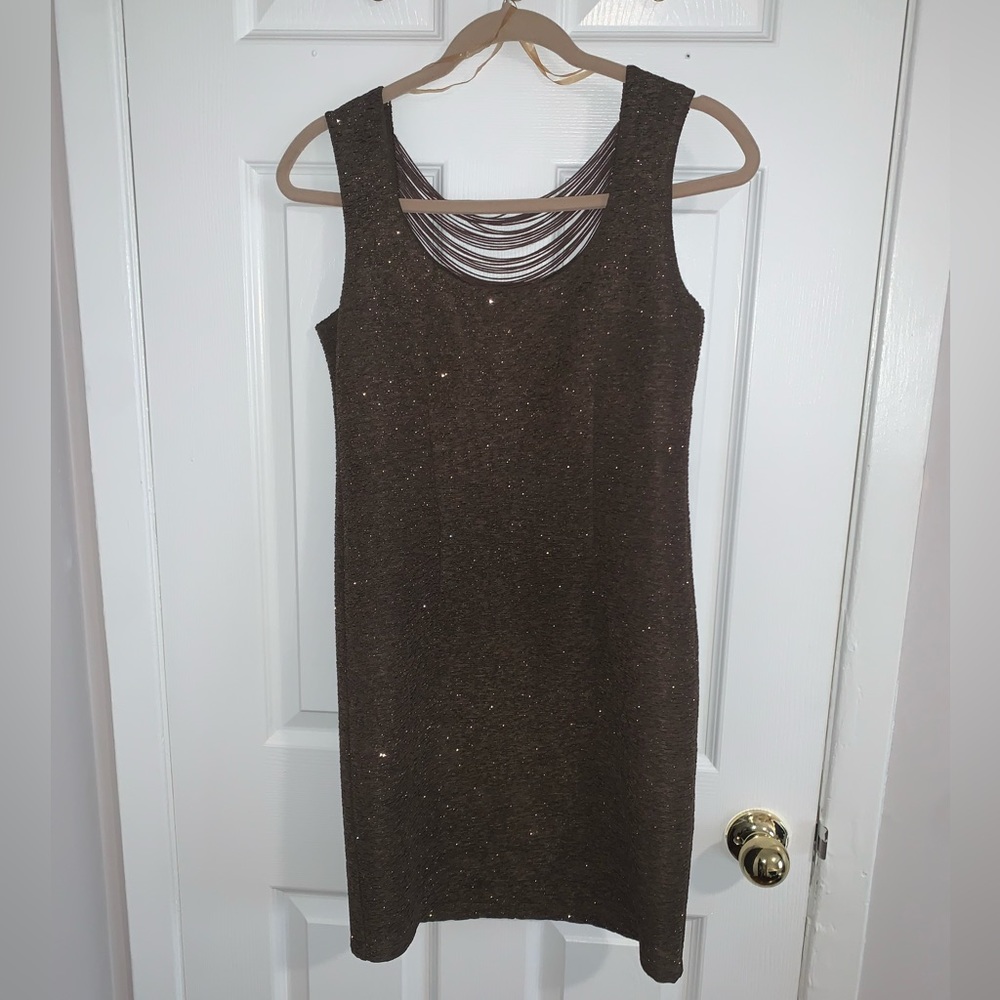 Bronze Mini Dress